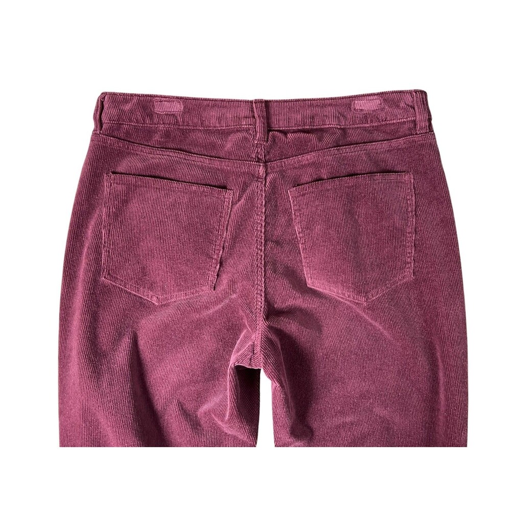 Quince Women's Burgundy Organic Stretch Corduroy Straight Leg Pants Jeans  14 - Picture 12 of 12